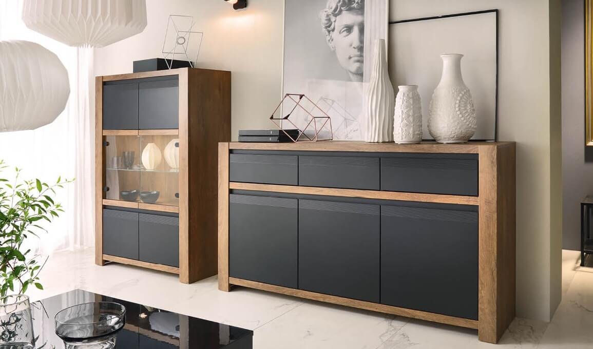 Czarne matowe fronty