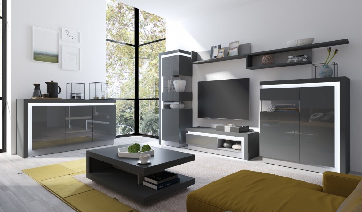 Komody bez nóżek kolekcja Lyon ciemny