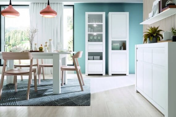 Pastele i biel w pomieszczeniach