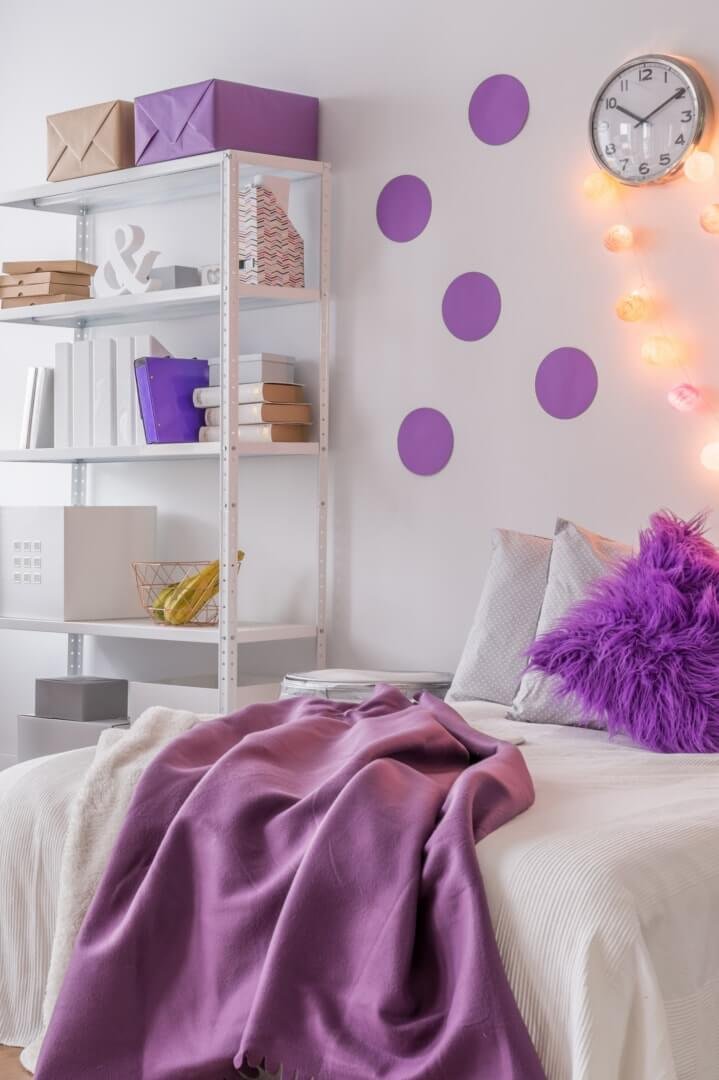 Pastelowe kolory w pokoju dla dziewczynki