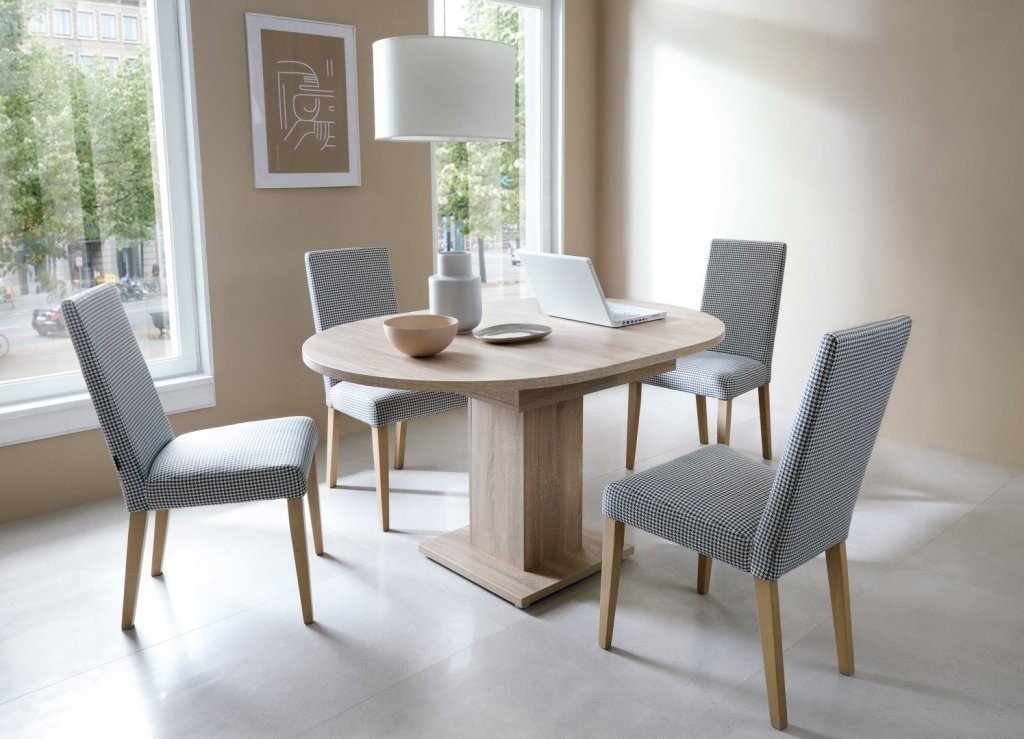 stół okrągły rozkładany